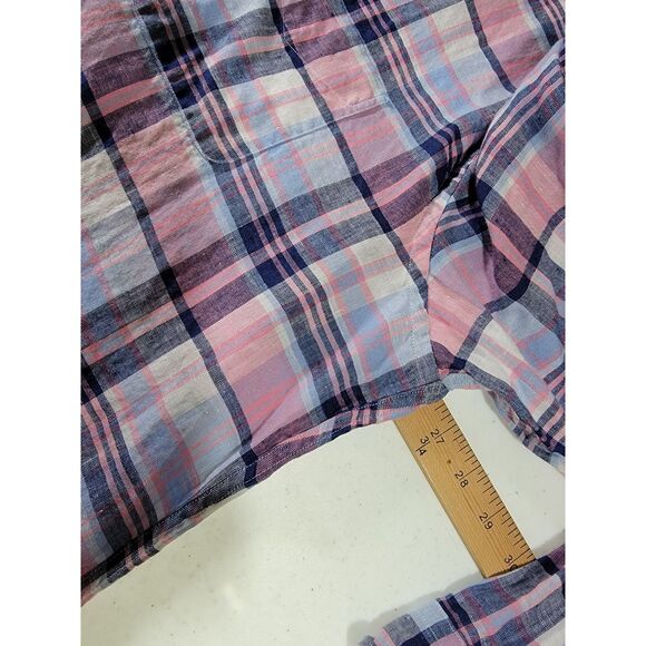 Men's Brooks Brothers Regent Irish Linen Plaid Long Sleeve Button Shirt- XXL 2XL - Picture 5 of 7